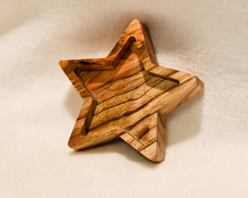 Pine Wood Star Tray / Shelf Decor